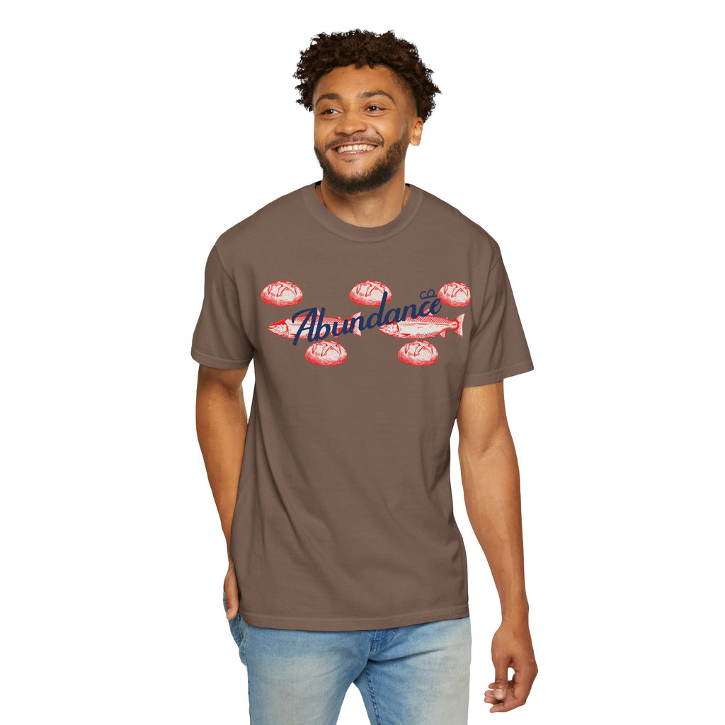 Abundance Fish & Shells T-Shirt — Coastal Seafood Graphic Tee