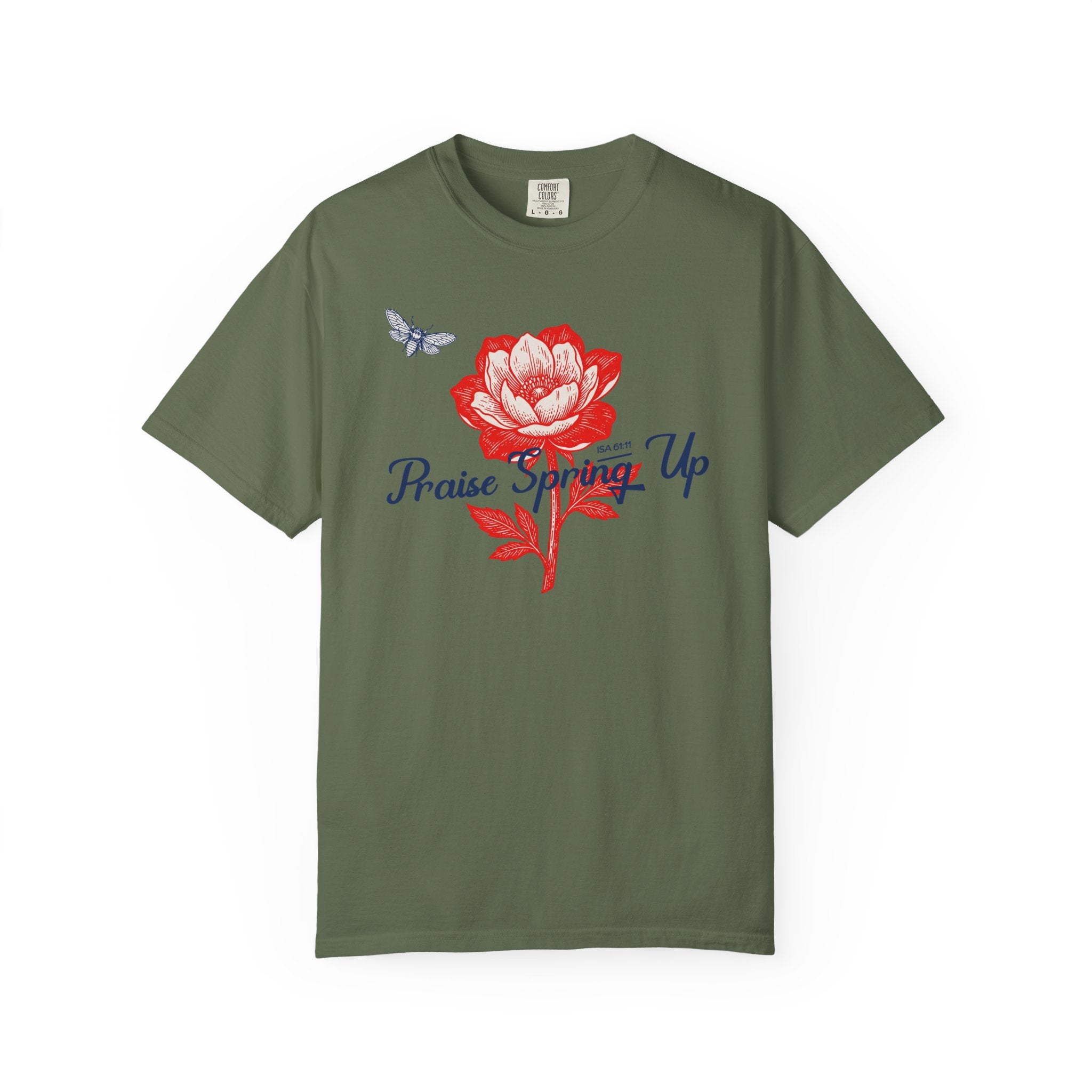 Praise Spring Up - Floral Butterfly T-Shirt
