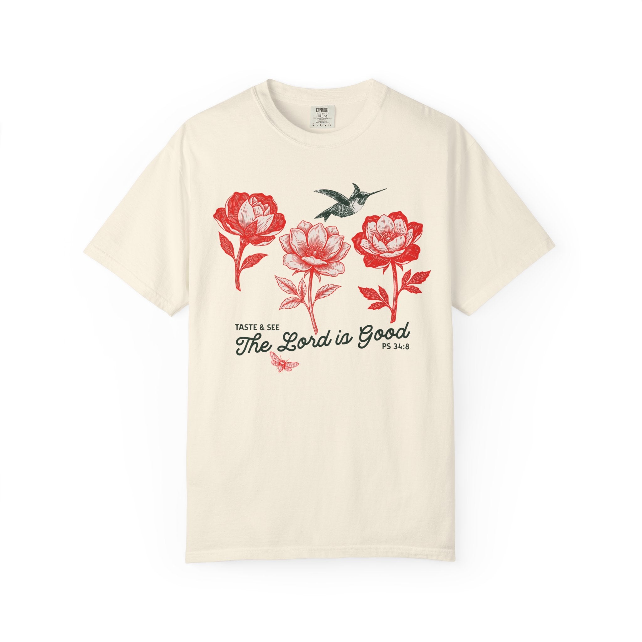 Taste and See - Hummingbird & Bees Floral T-Shirt