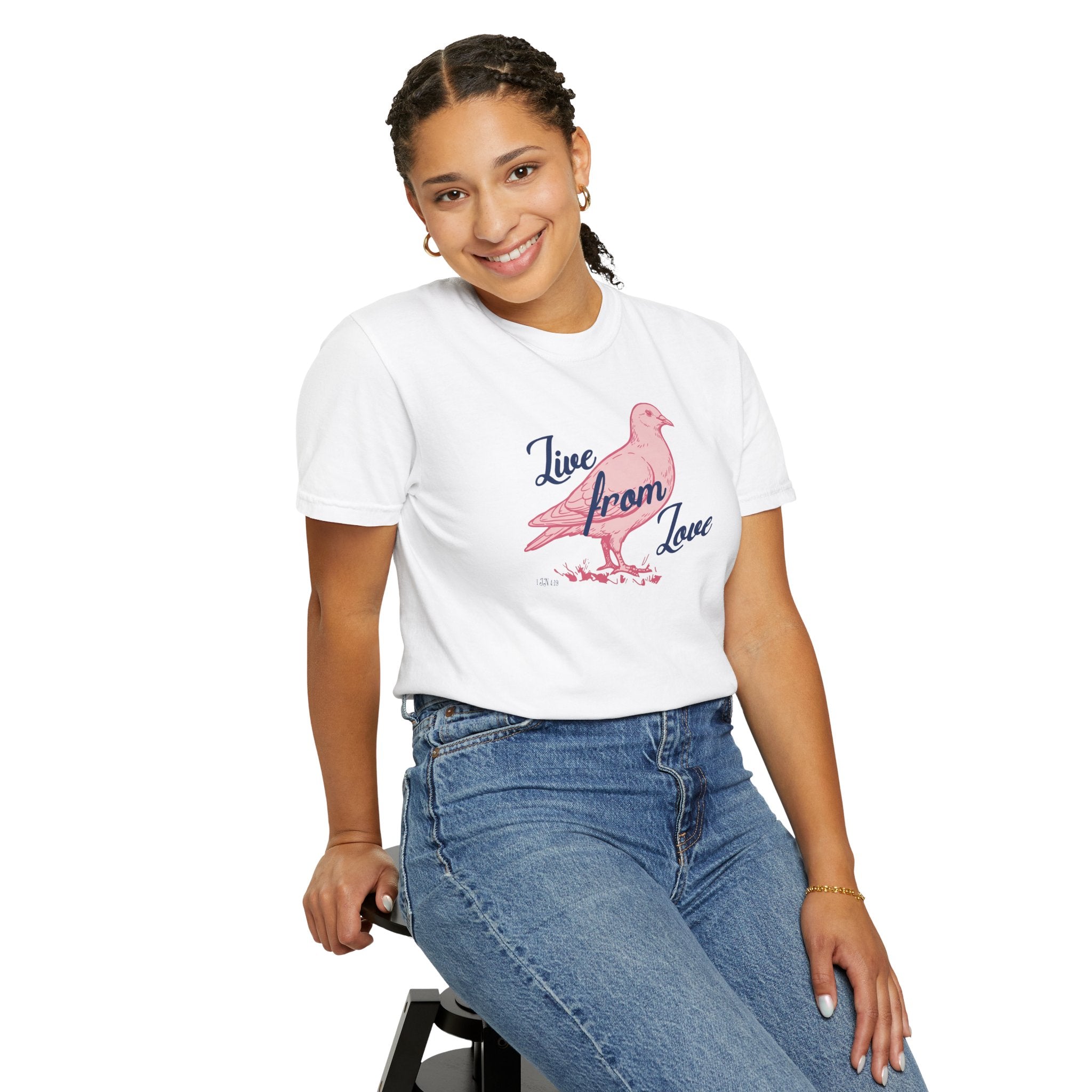 Live From Love - Dove Graphic Tee (Pink)