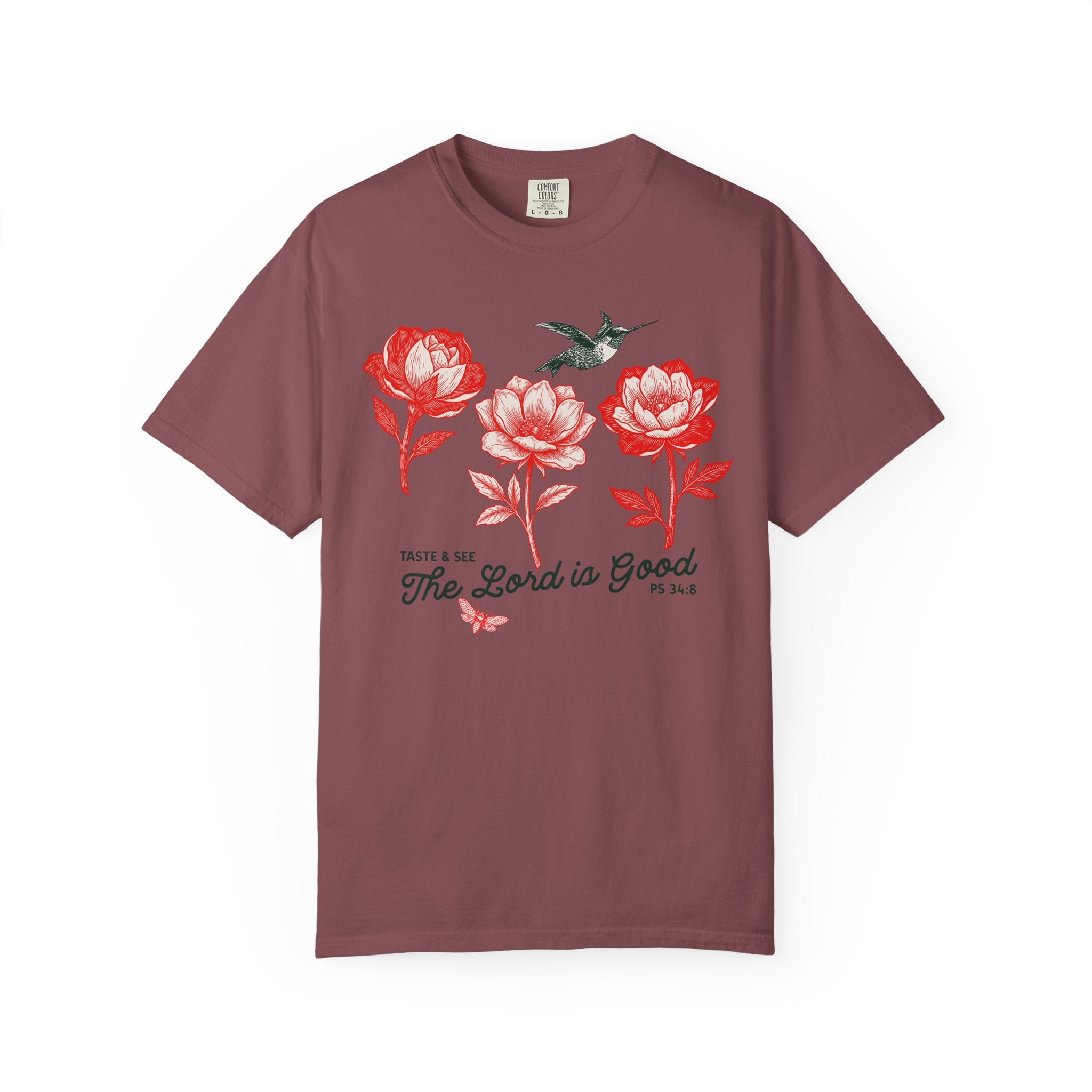 Taste and See - Hummingbird & Bees Floral T-Shirt
