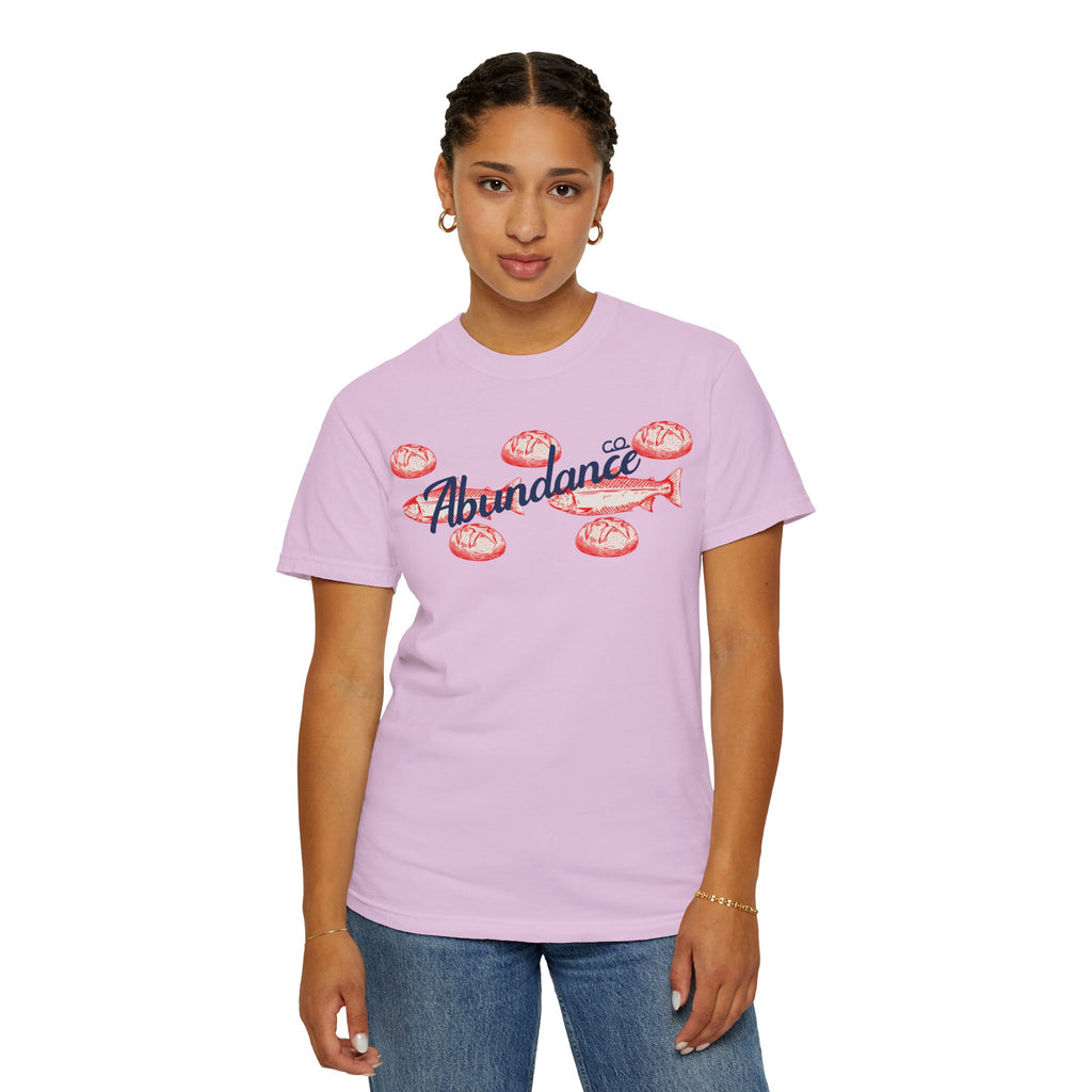 Abundance Fish & Shells T-Shirt — Coastal Seafood Graphic Tee