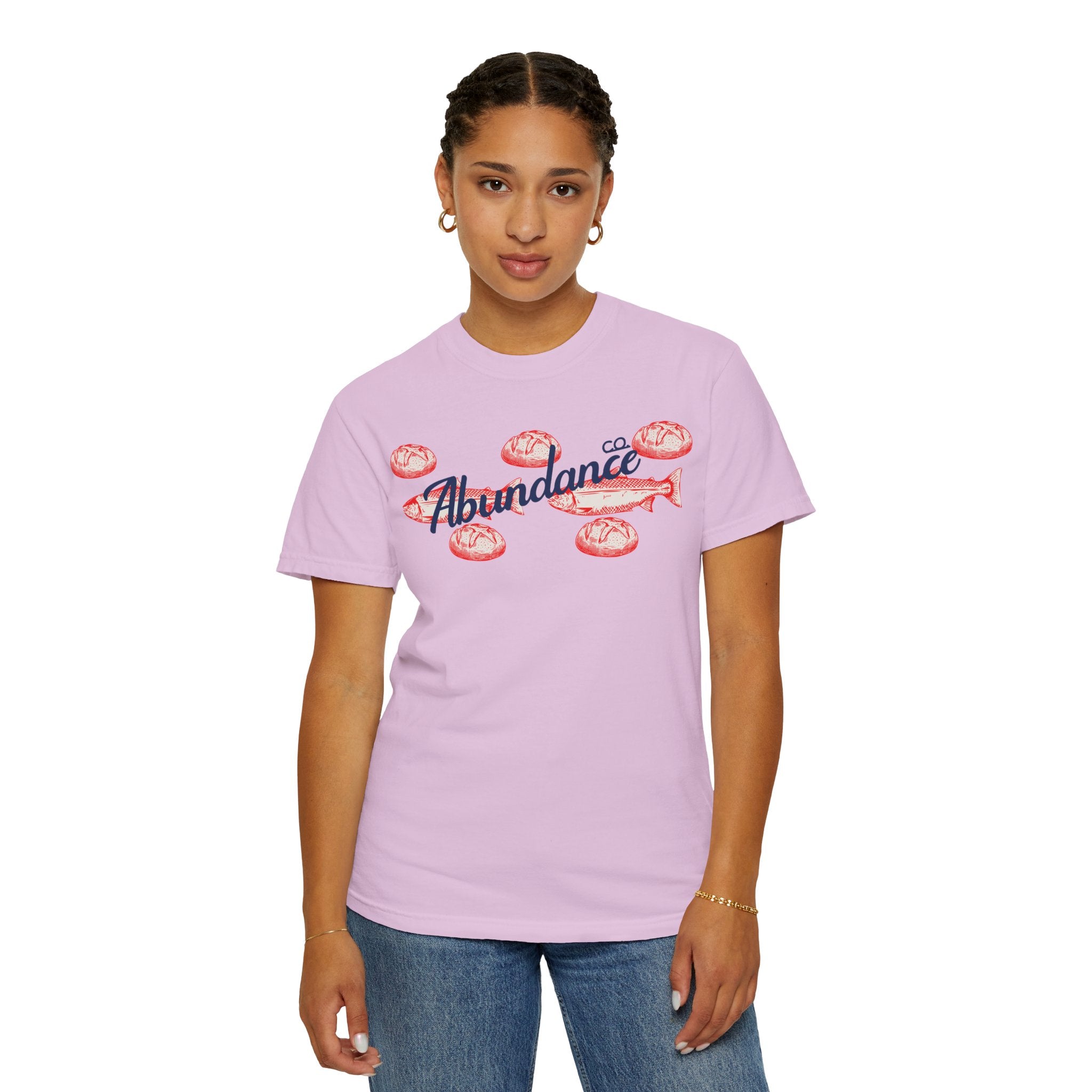 Abundance Fish & Shells T-Shirt — Coastal Seafood Graphic Tee
