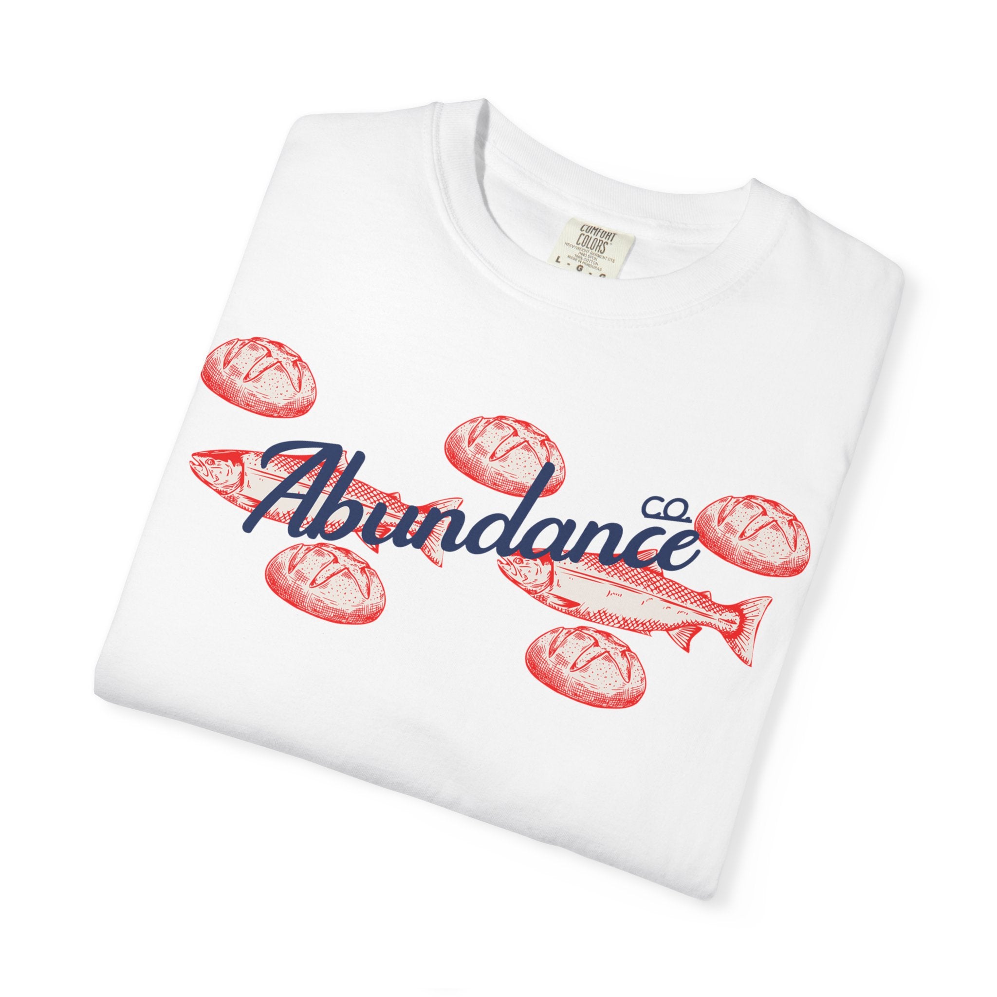 Abundance Fish & Shells T-Shirt — Coastal Seafood Graphic Tee