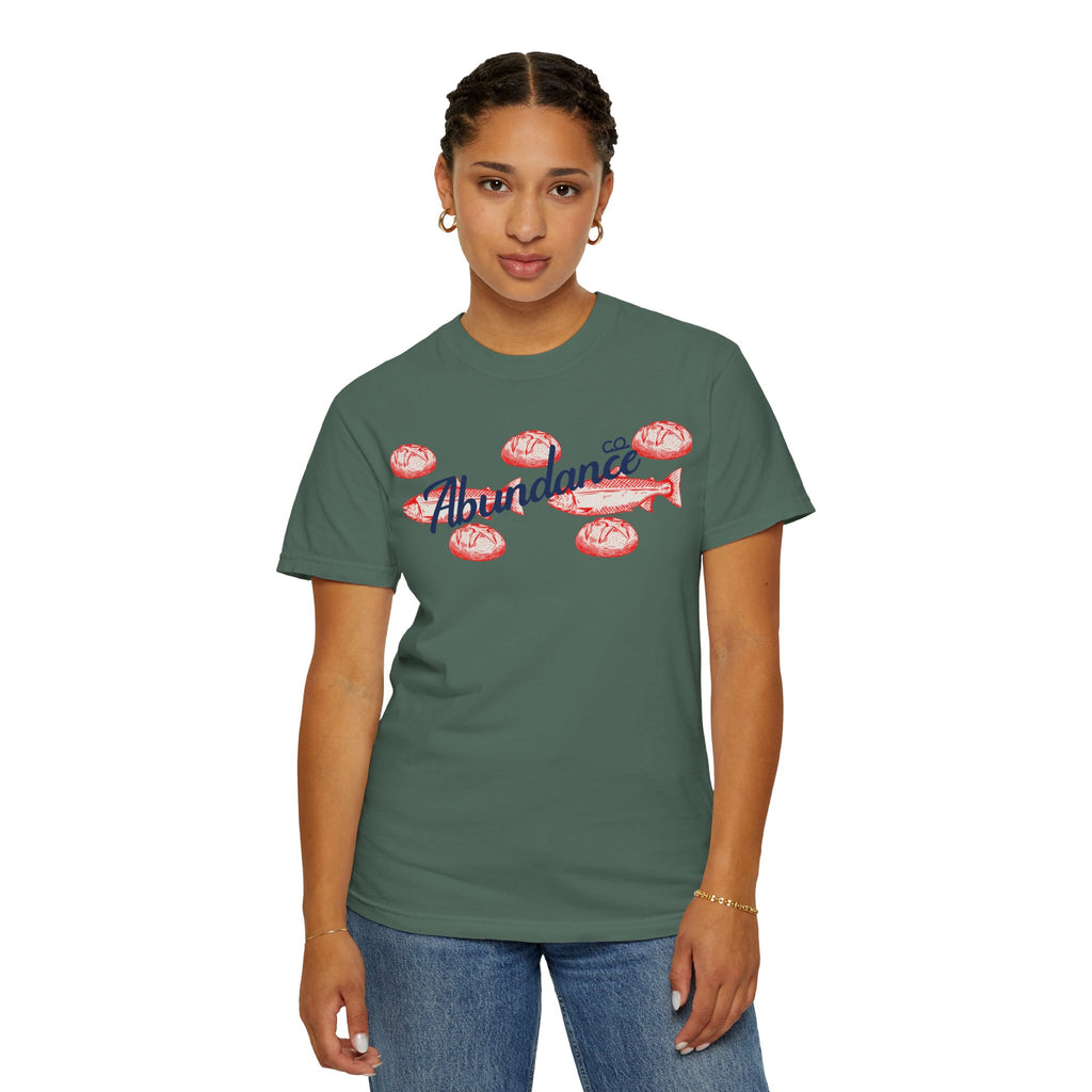 Abundance Fish & Shells T-Shirt — Coastal Seafood Graphic Tee