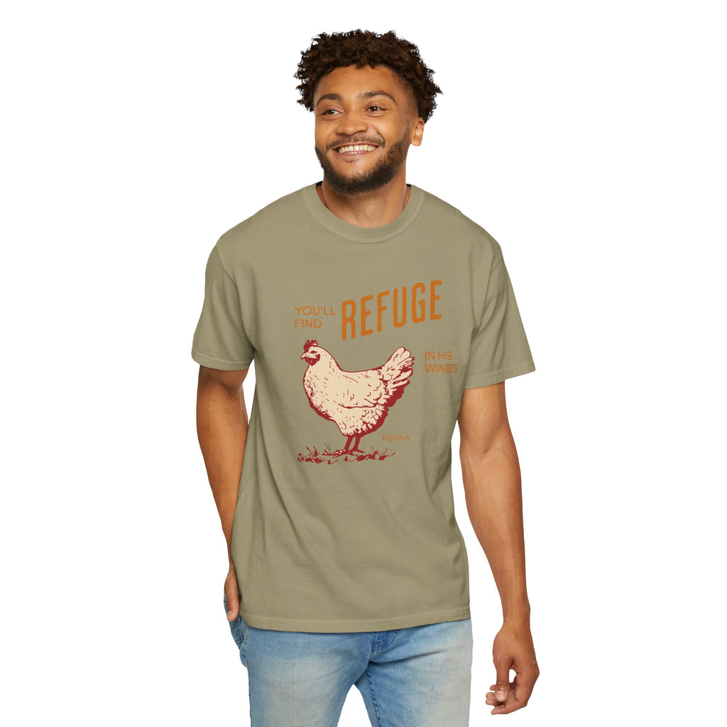 You'll Find Refuge in His Wings - Chicken Graphic Tee