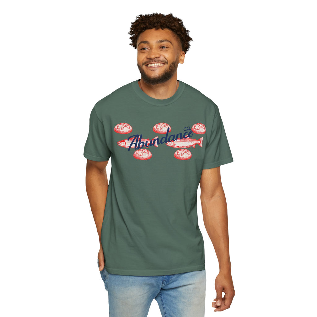 Abundance Fish & Shells T-Shirt — Coastal Seafood Graphic Tee