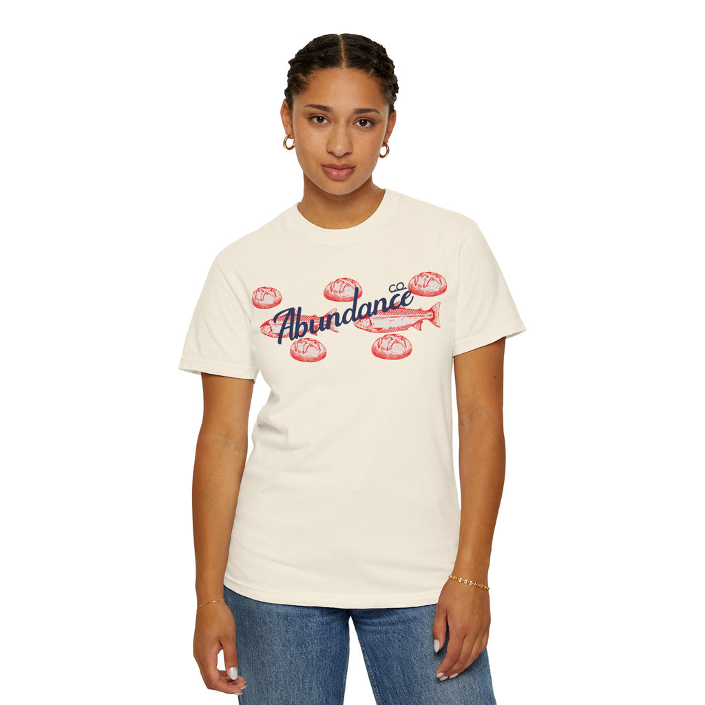 Abundance Fish & Shells T-Shirt — Coastal Seafood Graphic Tee