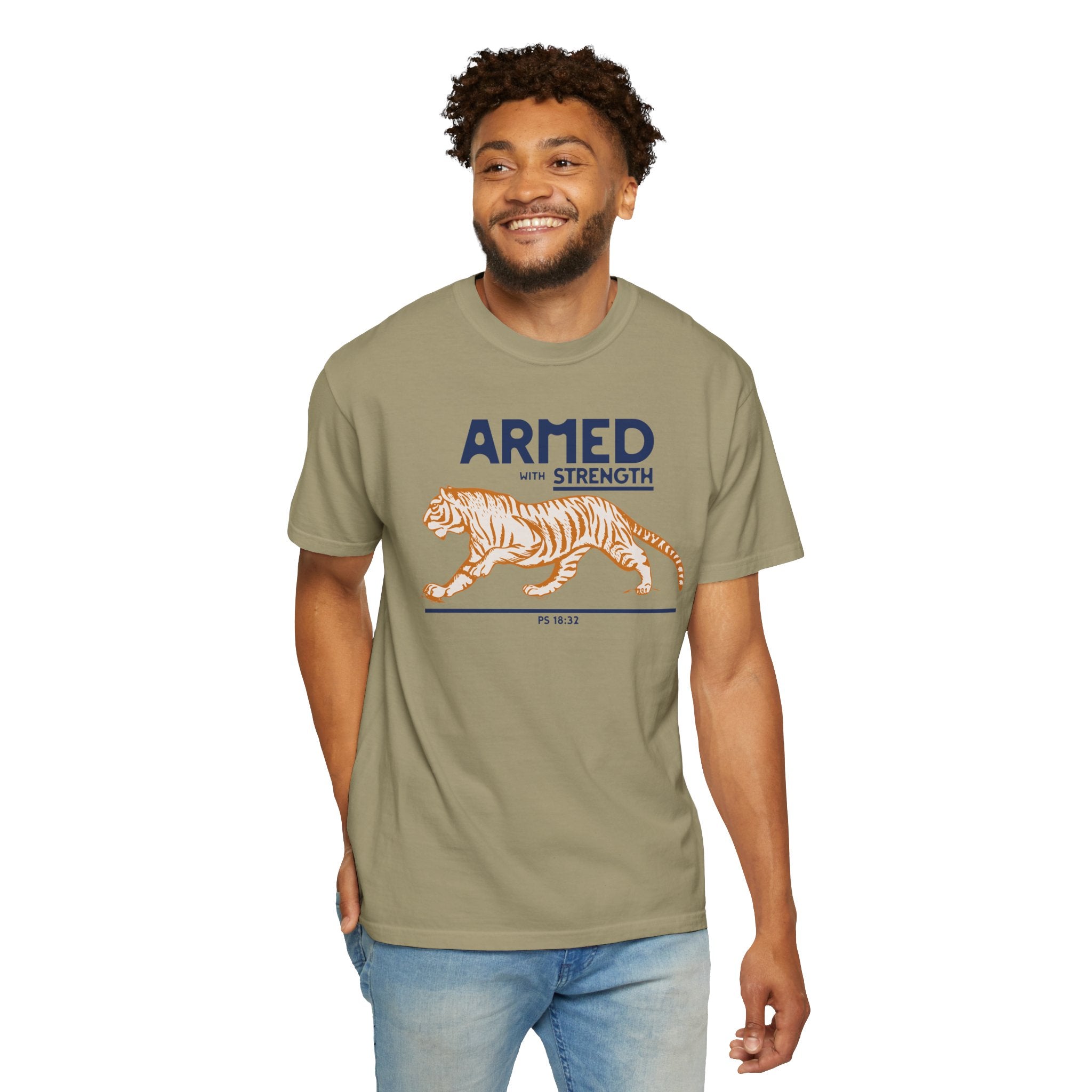 Armed with Strength - Tiger T-Shirt