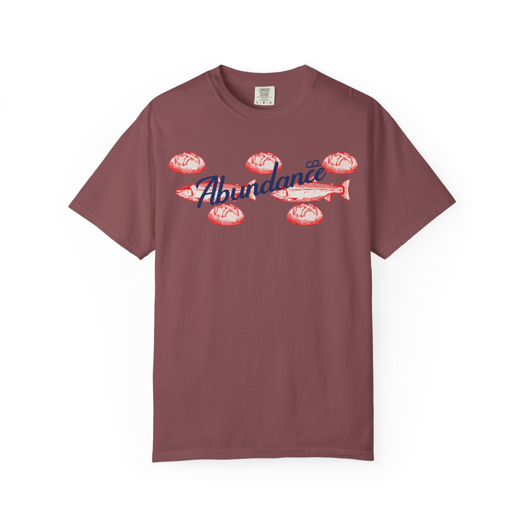 Abundance Fish & Shells T-Shirt — Coastal Seafood Graphic Tee