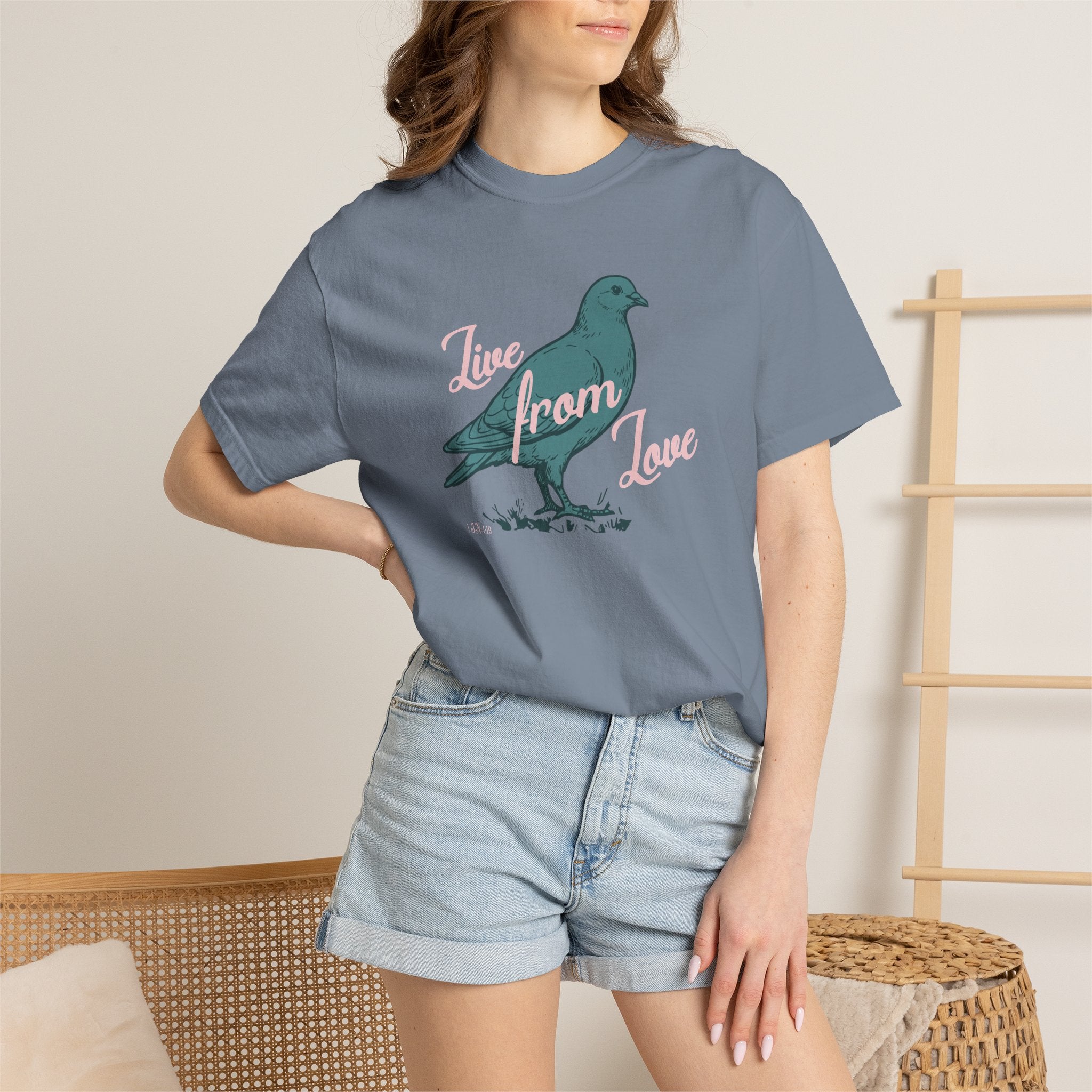 Live From Love - Dove Graphic Tee (Blue)