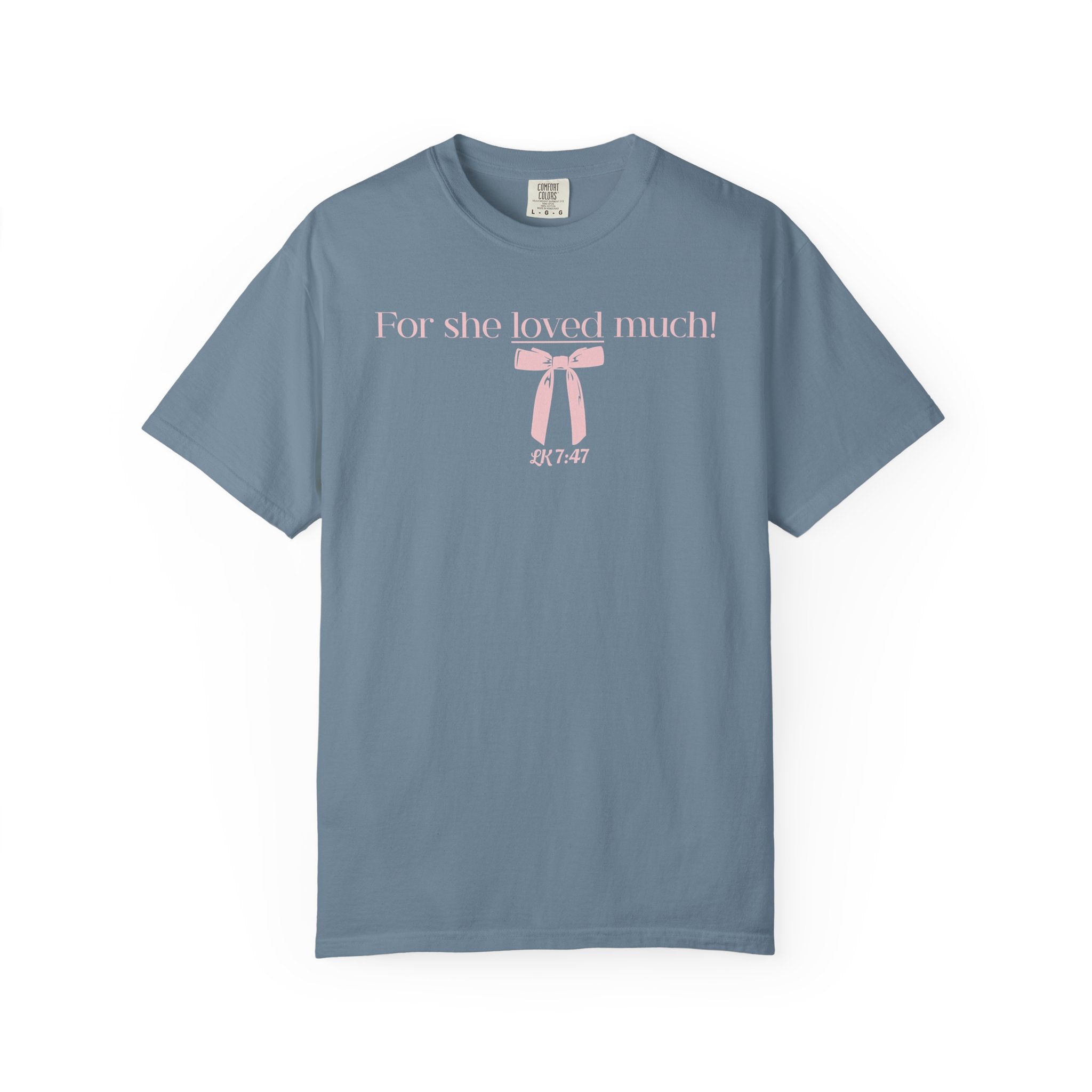 She Loved Much - Pink Bow Graphic T-Shirt
