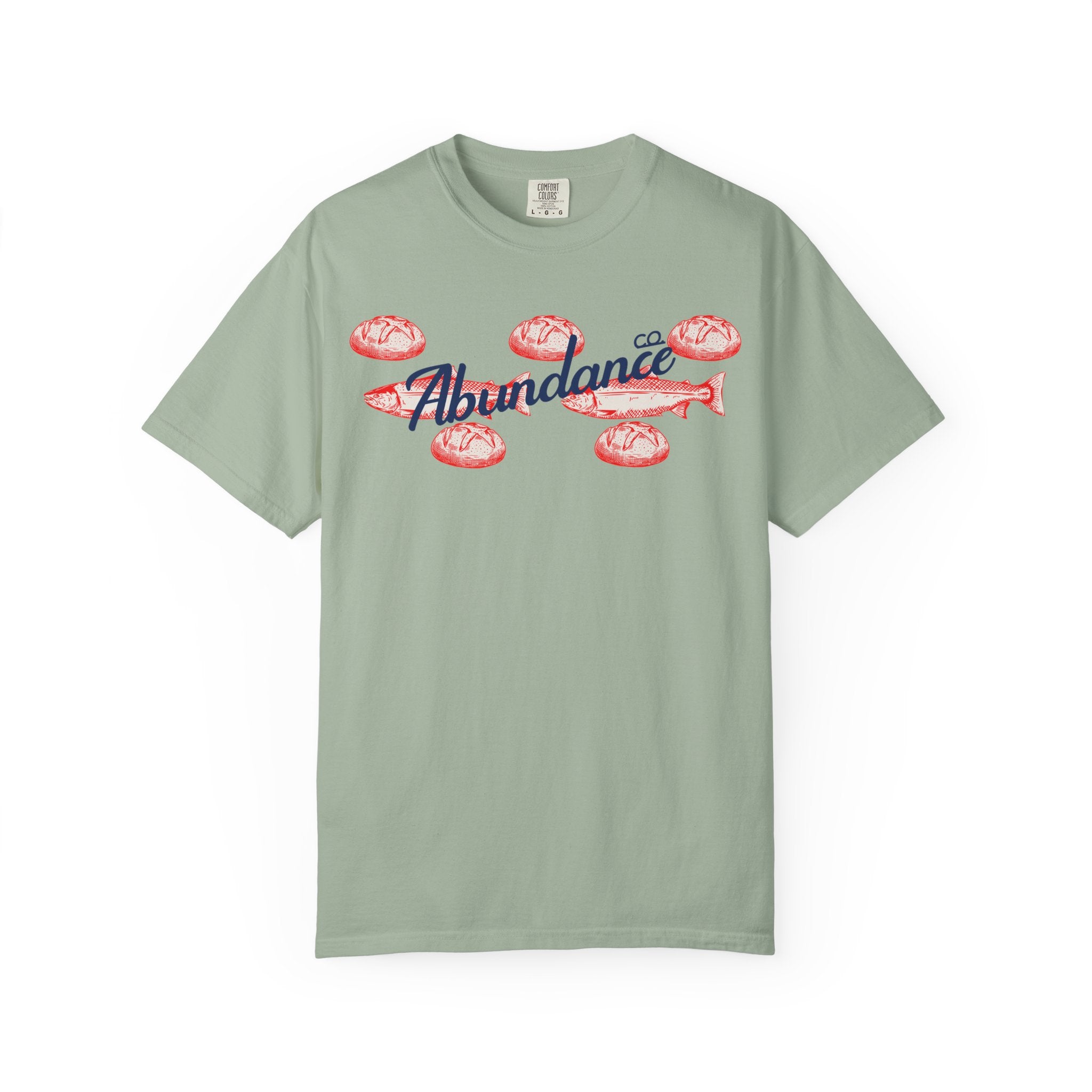 Abundance Fish & Shells T-Shirt — Coastal Seafood Graphic Tee