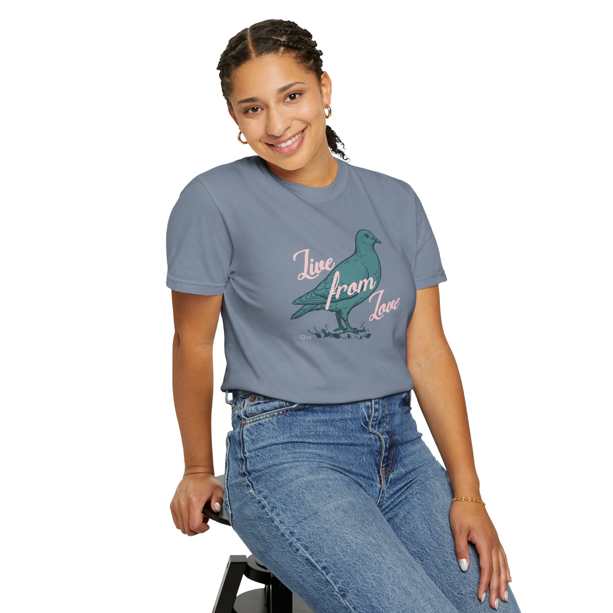 Live From Love - Dove Graphic Tee (Blue)