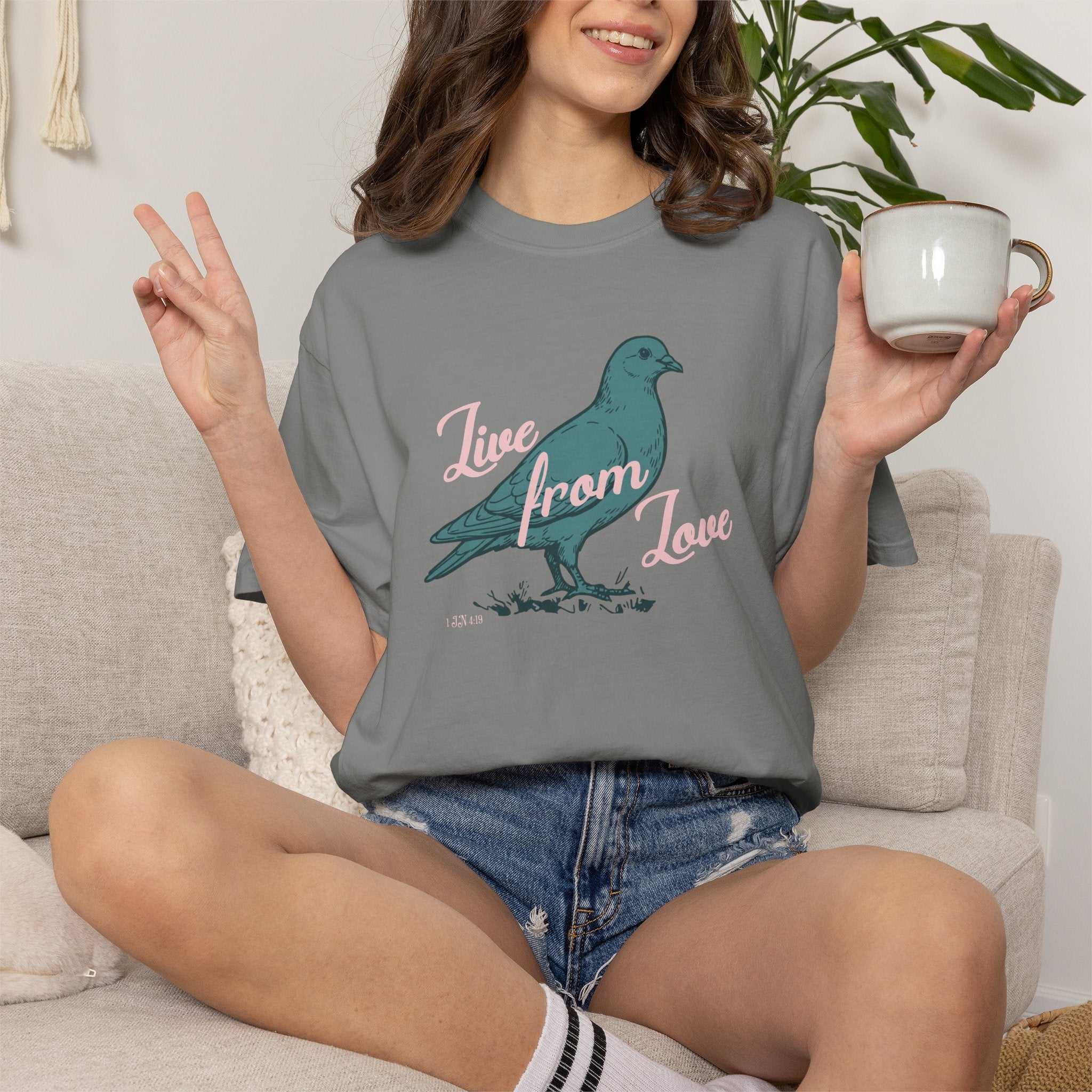 Live From Love - Dove Graphic Tee (Blue)