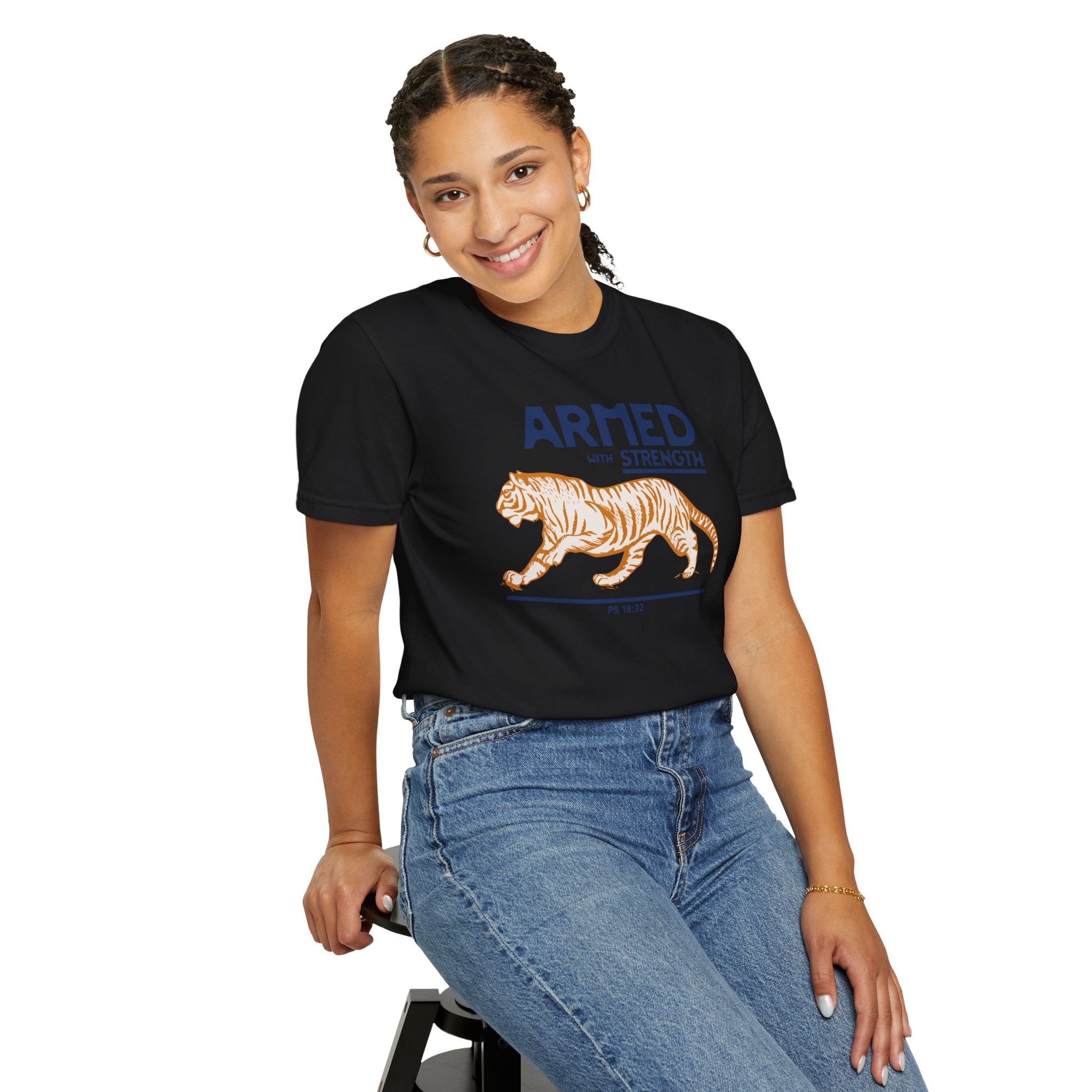 Armed with Strength - Tiger T-Shirt