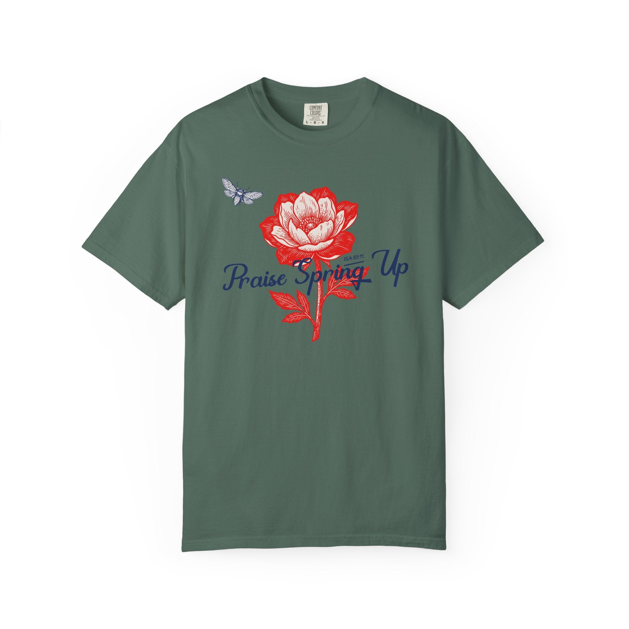 Praise Spring Up - Floral Butterfly T-Shirt