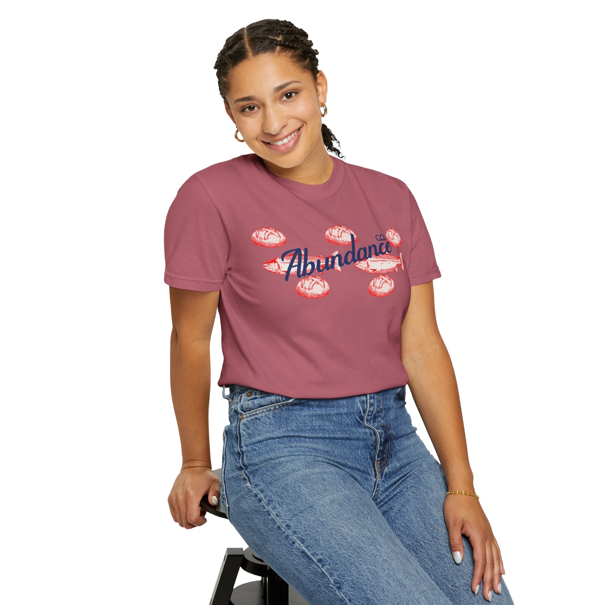 Abundance Fish & Shells T-Shirt — Coastal Seafood Graphic Tee