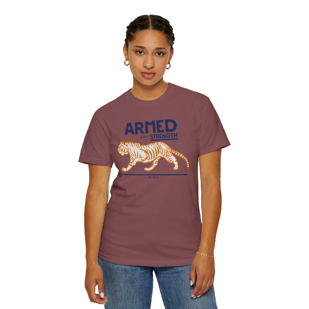 Armed with Strength - Tiger T-Shirt