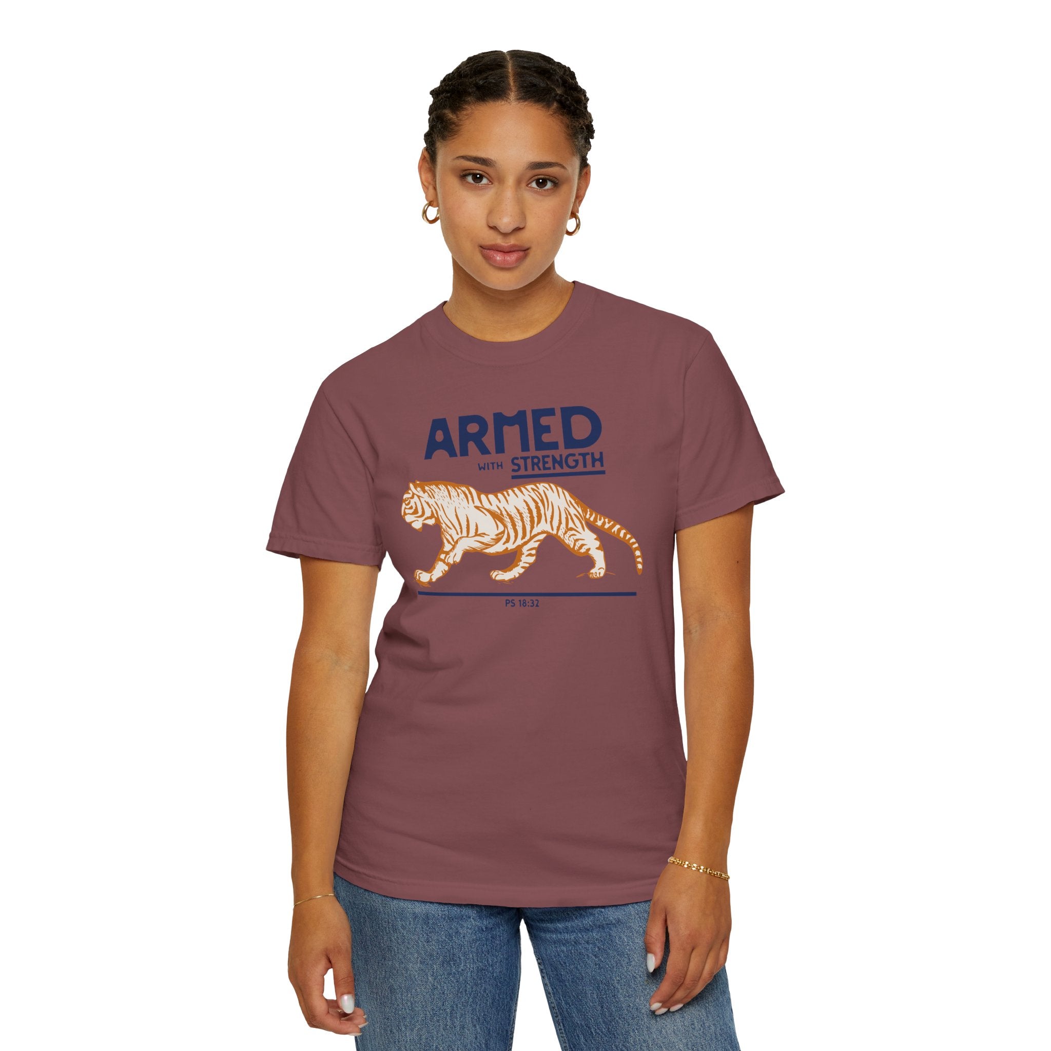 Armed with Strength - Tiger T-Shirt