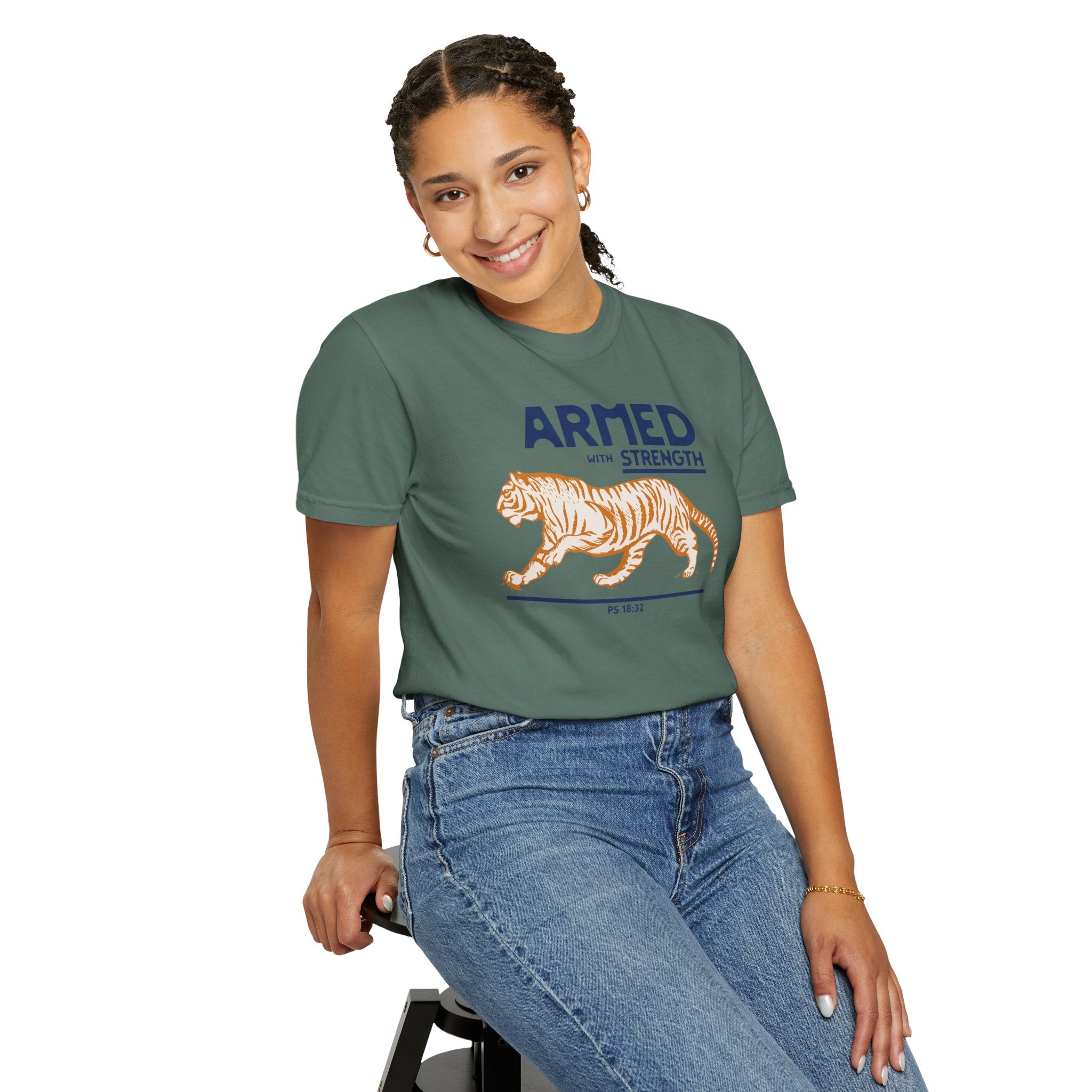 Armed with Strength - Tiger T-Shirt