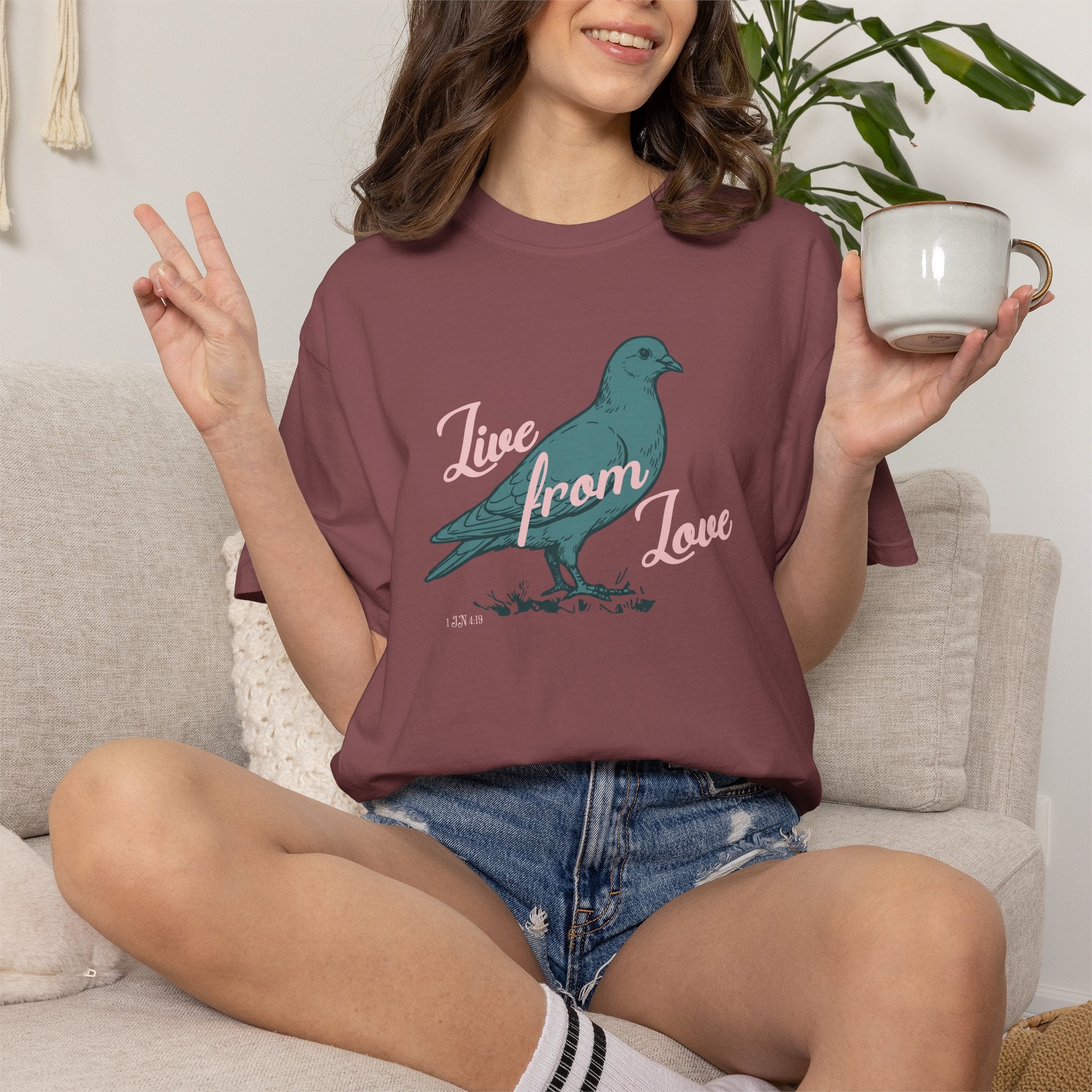 Live From Love - Dove Graphic Tee (Blue)