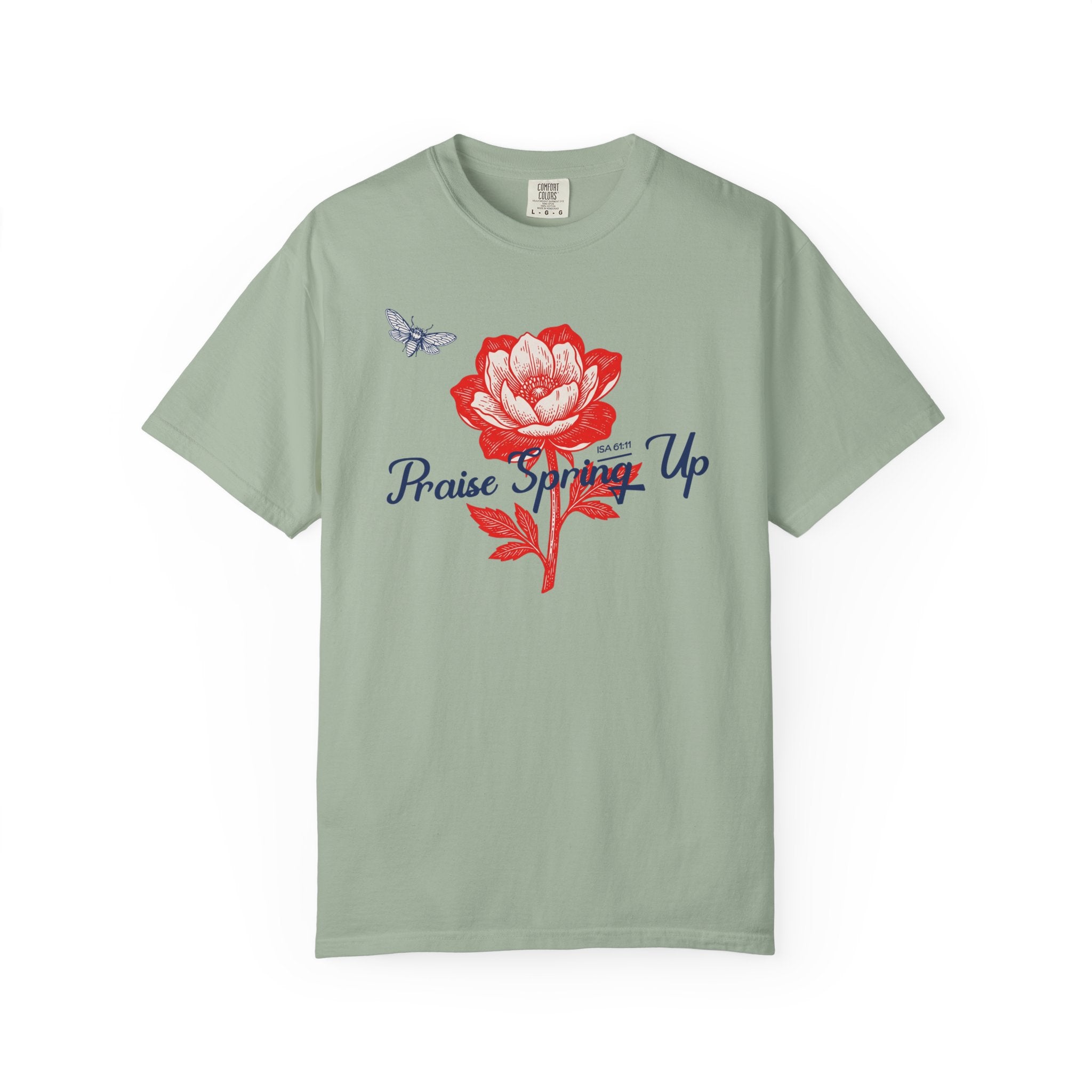 Praise Spring Up - Floral Butterfly T-Shirt