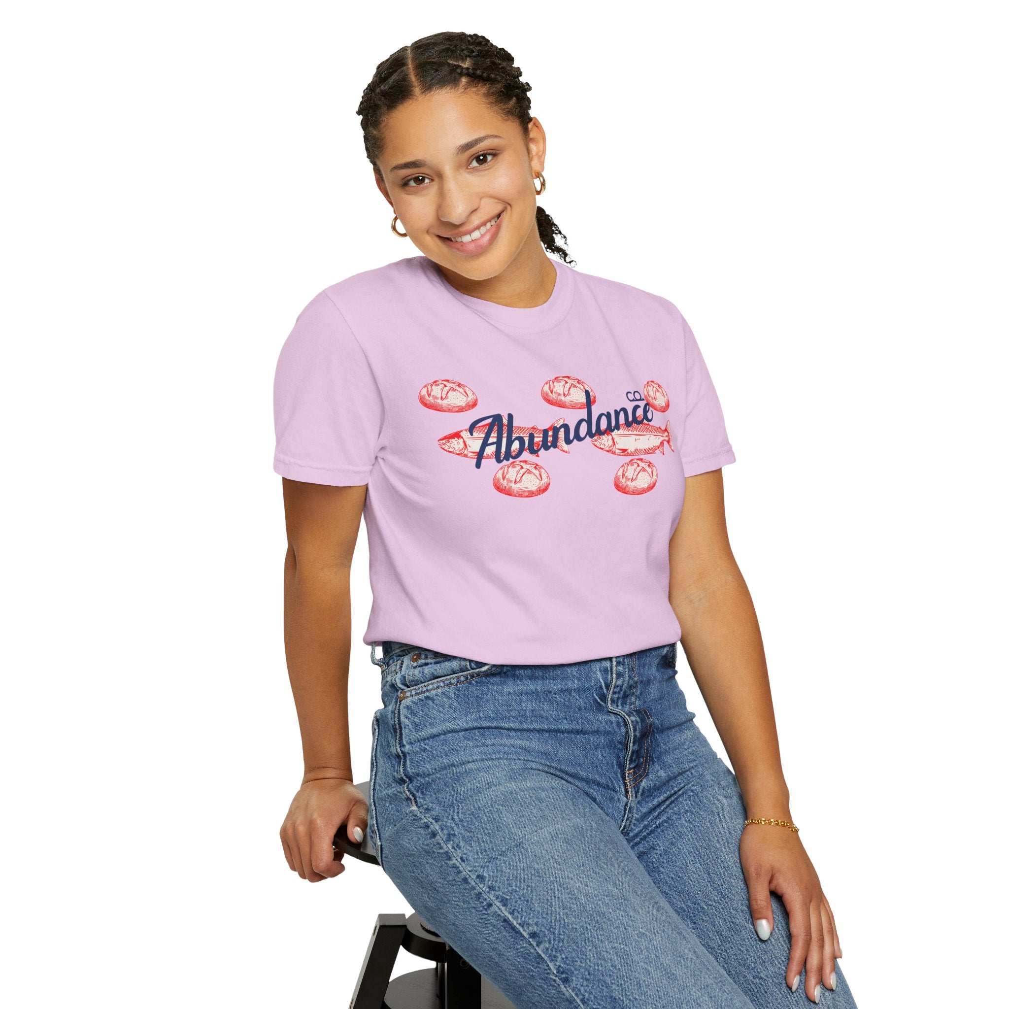 Abundance Fish & Shells T-Shirt — Coastal Seafood Graphic Tee