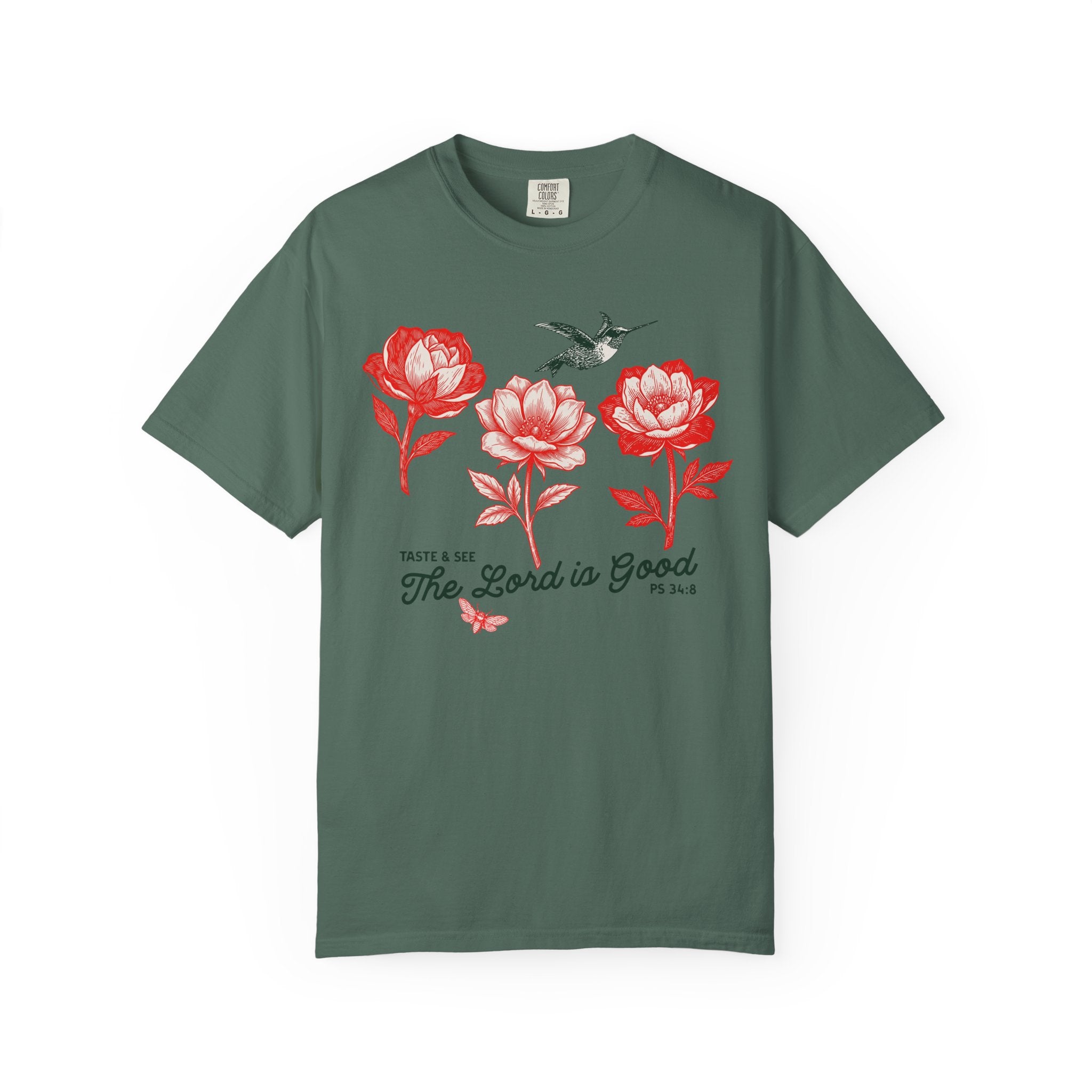 Taste and See - Hummingbird & Bees Floral T-Shirt